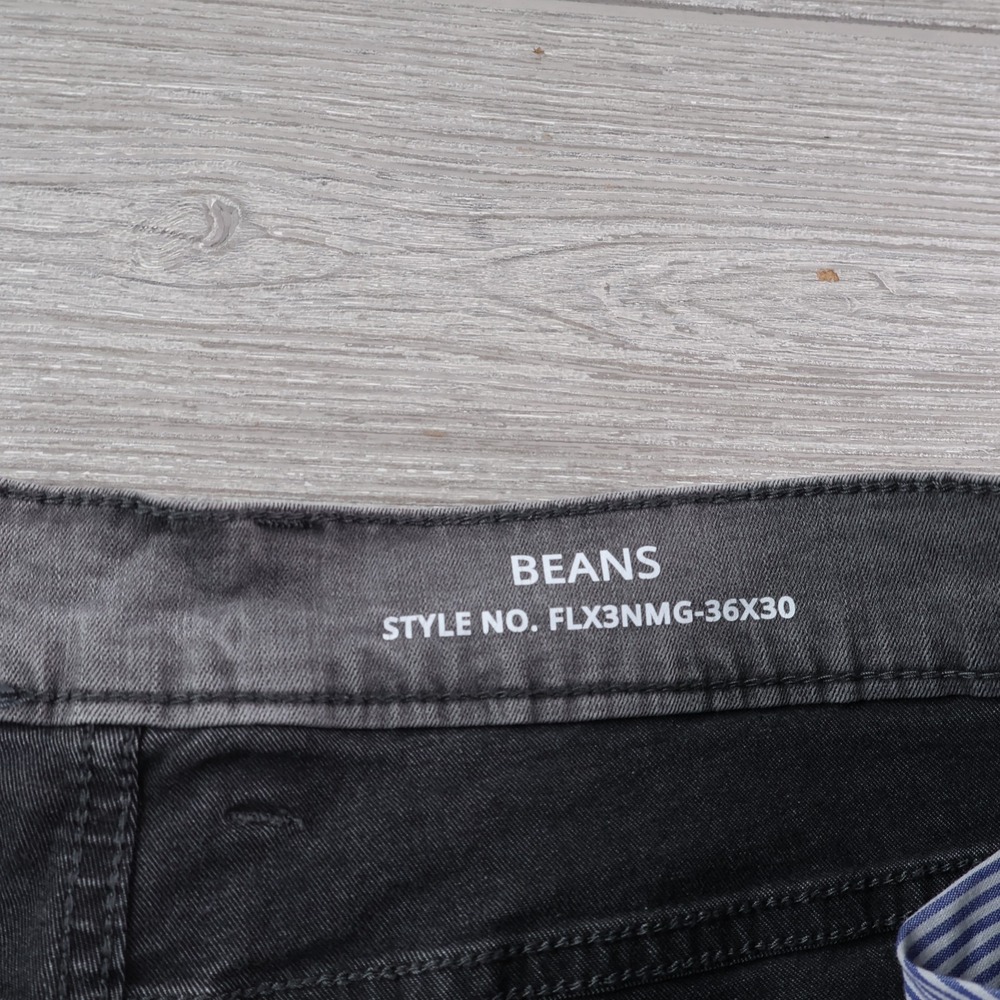 Mugsy Jeans Mens 36x30 Gray Beans Slim Fit Tapered Stretch Denim Pants Comfort - Picture 5 of 10